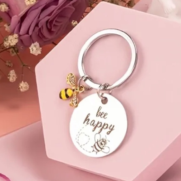 Bee Happy Keychain - Picture 3 of 4
